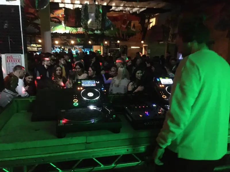 Packed club floor